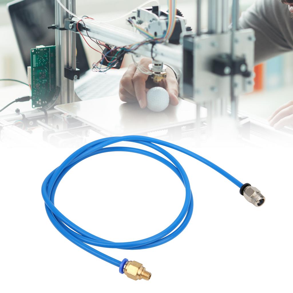 PTFE Tubing Kit 4pcs 1.75mm 3D Printer Parts 3D Printer Supplies Printing Accessories with 6pcs PC4-M6 and 6pcs PC4-M10 Connectors for Bowden Extruder