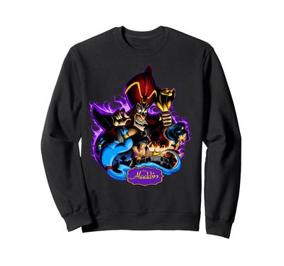 Disney Aladdin Jafar Genie Jasmine Art Graphic Sweatshirt