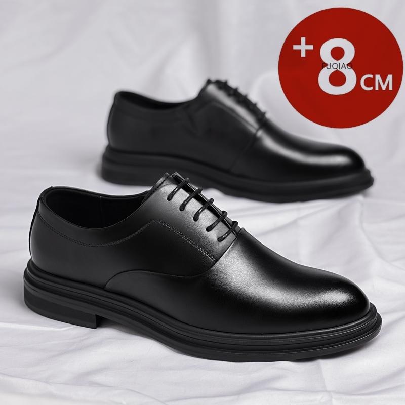 Fashion 3/6/8cm Heel Elevator Leather Shoes for Men Spring Autumn Classic Business Luxury Oxfords Height Increase Footwear Suit Shoes