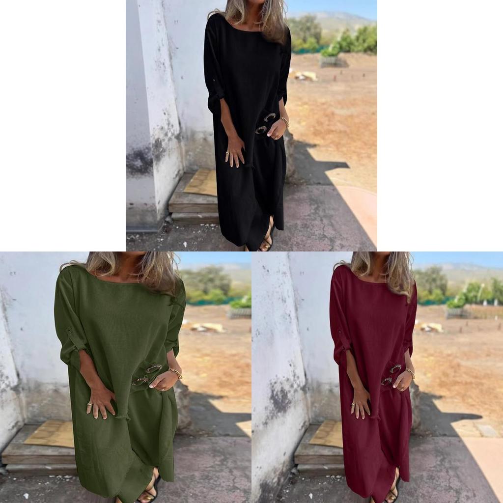 Geometric Pattern Loose Fit Long Robe Set With Crinkle Fabric For Casual Women Spring Summer