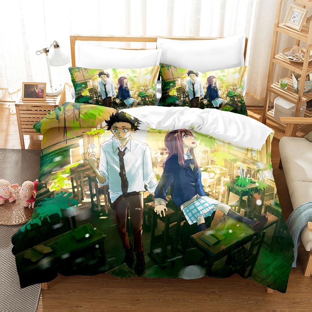 New 3d Print  Film A Silent Voice Bedding Set Single Twin Full Queen King Size Bed Set Adult Kid Bedroom Duvet Cover Sets
