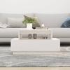 White Coffee Table 80 X 55 X 40.5 Cm Solid Pine Wood