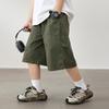 LUSON Boys' Pure Cotton Summer Cargo Shorts