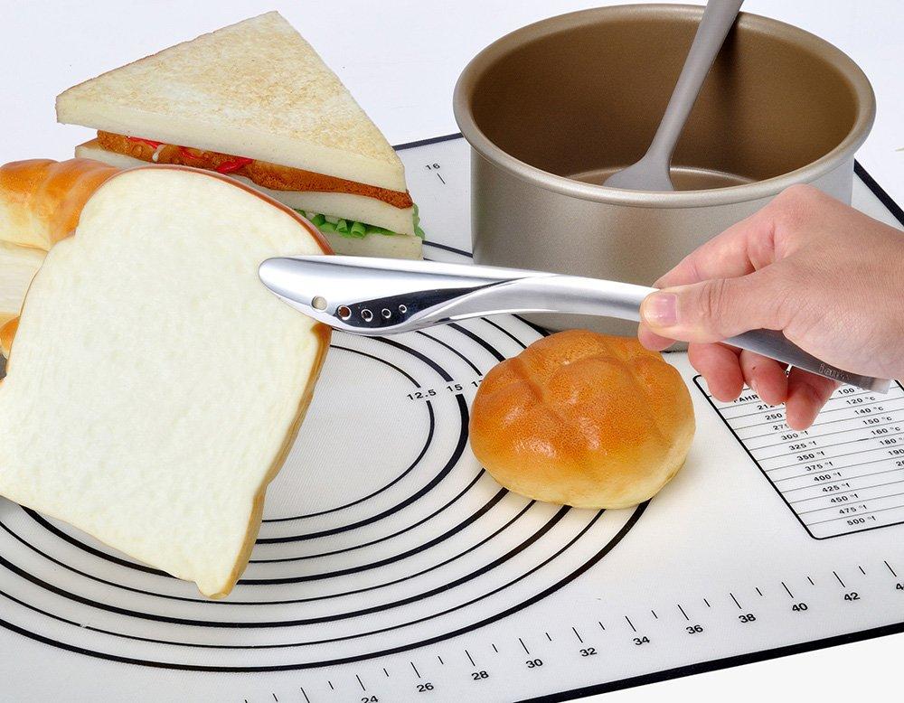 Tång Rostfritt Stål Kökstång Perforerad Speciellt Tång Lätt att Greppa Pastatång Yakiniku Friterad Mat Ätpinnar Camping Grill Matlagning