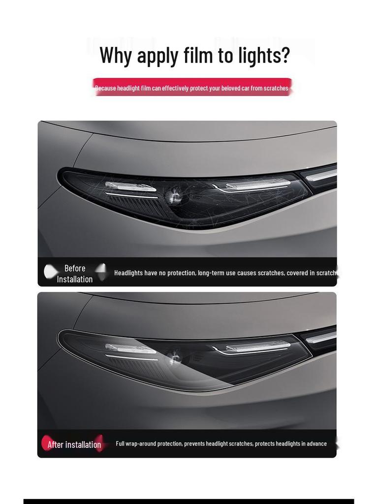 Volkswagen Headlight Film for Teramont X, Tiguan X, Touareg, Tharu, Sagitar, Golf, Viloran, and T-Roc models.