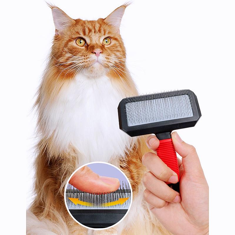 Dog Brush Massage Dogs Brush Pet Hair Remover Long Teeth Comb for Dogs Hair Knot Cleaning Dog Grooming Cat Comb Pet Supplies