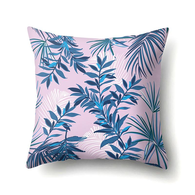 Polyester Pillowcase Plant Fresh Car Decoration Home Printed Pillowcase Sofa Cushion Cover