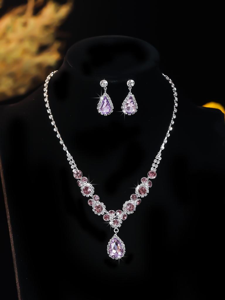Alloy Necklace Set - Fashionable Banquet Jewelry Chain For Women - Bridal Wedding Jewelry Set