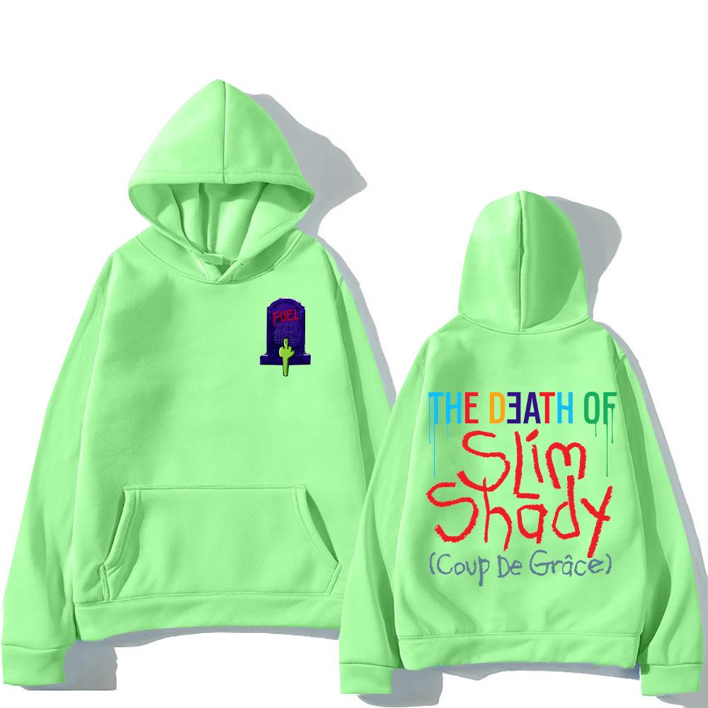 Rapper Eminem Fuel Hoodies Death of Slim Shady Sweatshirts Vintage Aesthetic Pullovers New Fashion Women Men Casual Hoodie