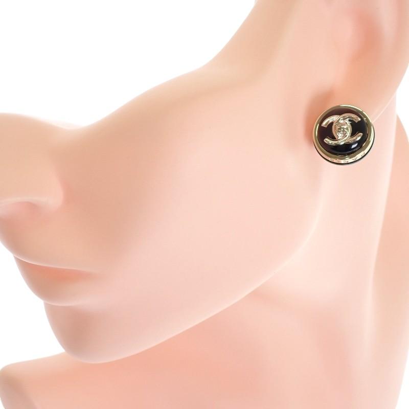 CHANEL  ABA005 Pierce black metal Women