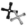 4 In 1 Multifunction Electrician Plumber Utility Cross Switch Wrench Universal Square Triangle Key for Gas Train Bleed Radiator
