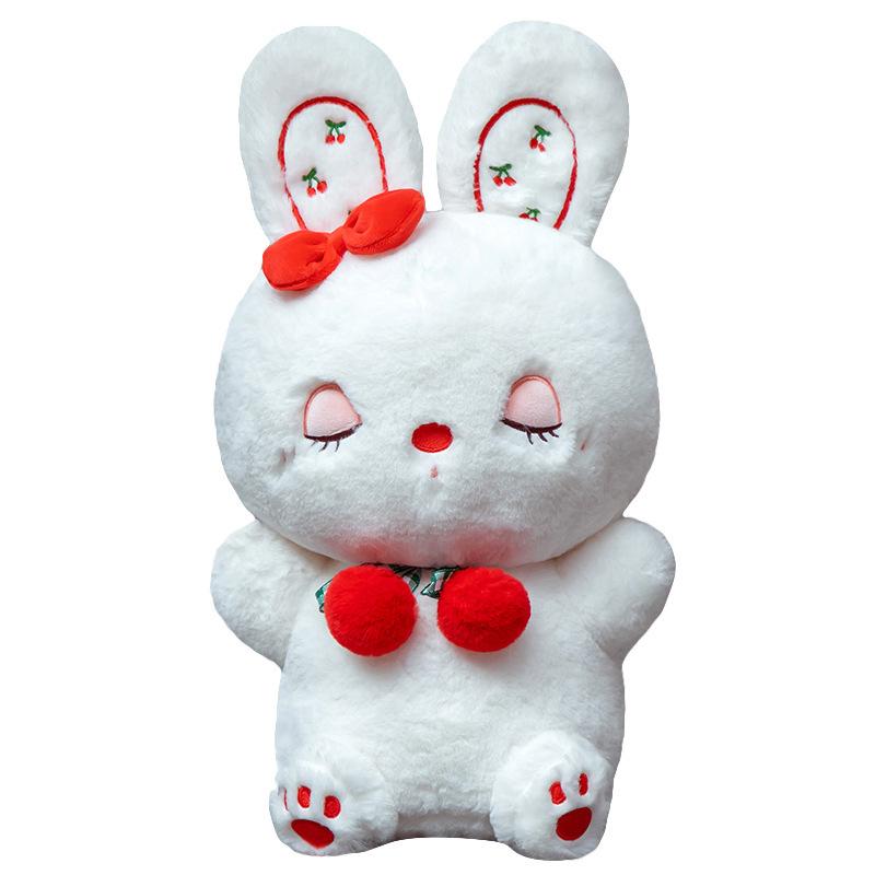 New Doll Peach Doll Plush Toy White Rabbit Cloth Doll Parent Child Doll Children's Gift Doll