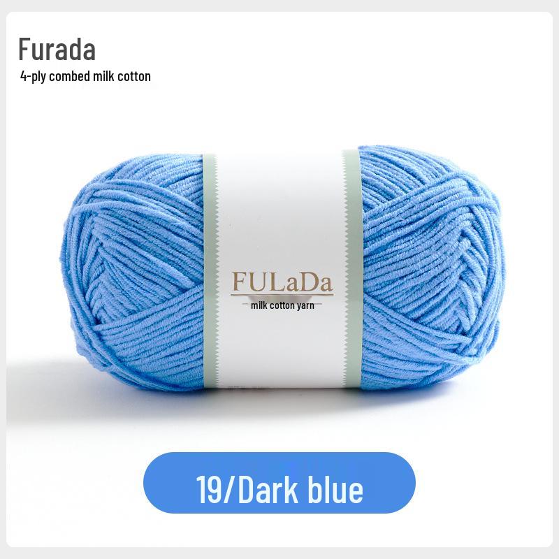 Baby 4-fädig gekämmte Milchbaumwollgarnknäuel zum Handstricken & Häkeln - DIY Puppe, Pullover, Schal Materialpaket