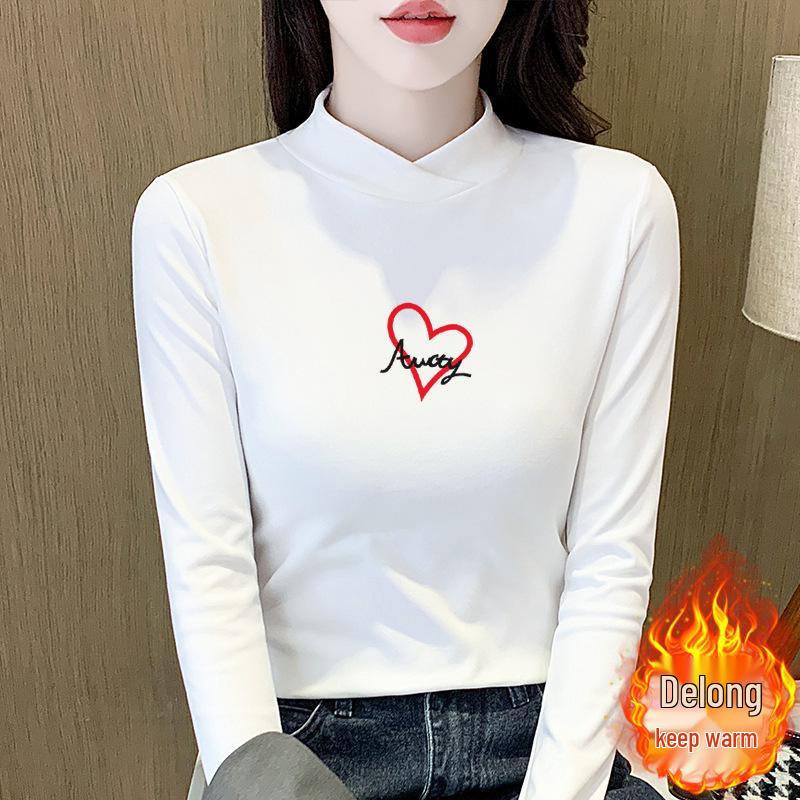 2025 Double-Sided German Velvet Warm Fleece Thickened Slim Fit Long Sleeve Autumn/Winter Base Layer Top