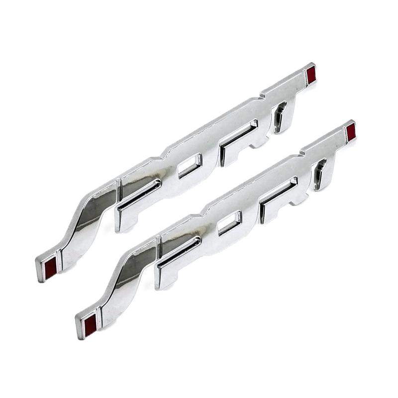 3D nálepka na auto Kov Chrom Černá Auto Kufr Závodní Sport Slovo Písmeno Logo Znak Odznak Obtisk auta Styling Dekor Autopříslušenství