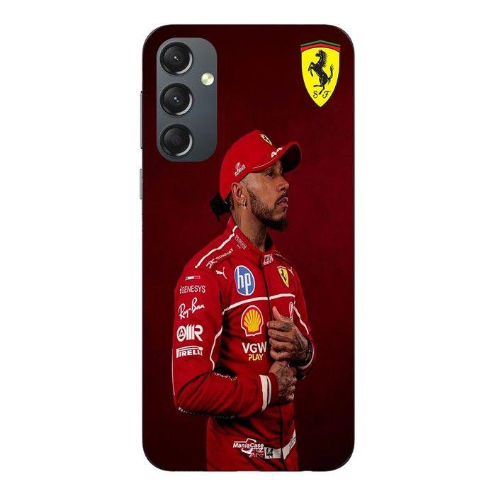 Coque Pour Samsung Galaxy S25 FE Lewis Hamilton Official Ferrari Wallpaper Maniacase