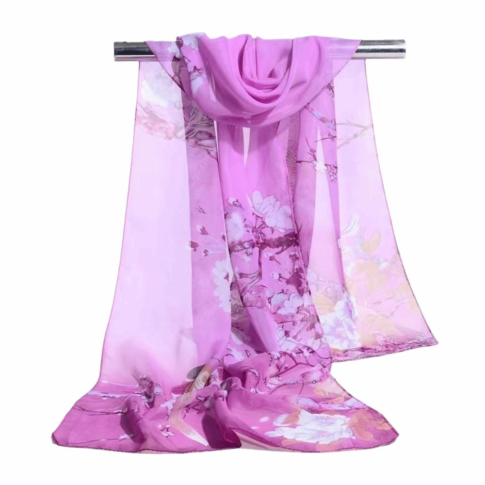 150*50cm Chiffon Scarf Shawl Elegant Long Scarf Sunscreen Silk Scarf Turban  Outdoor Accessories 1