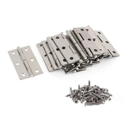 10Pcs Stainless Steel Folding Hinges 2 Inch/2.5 Inch/3 Inch/4 Inch Door and Window Hinges Assigned 60 Screws