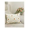 Linen Fabric 35*50 Daisy Pattern Punch Throw Pillow Cover (punch)