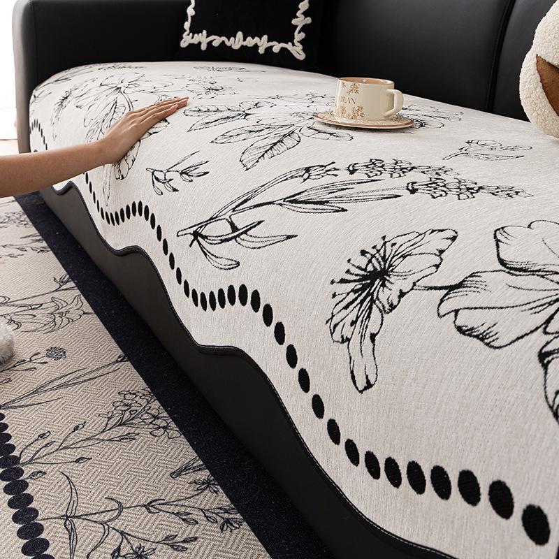 Premium Special-Shaped Sofa Cushion Fixed Non-Slip Four-Season Universal Sofa Seat Cushion Light Luxury Irregular Sofa Cover Towel