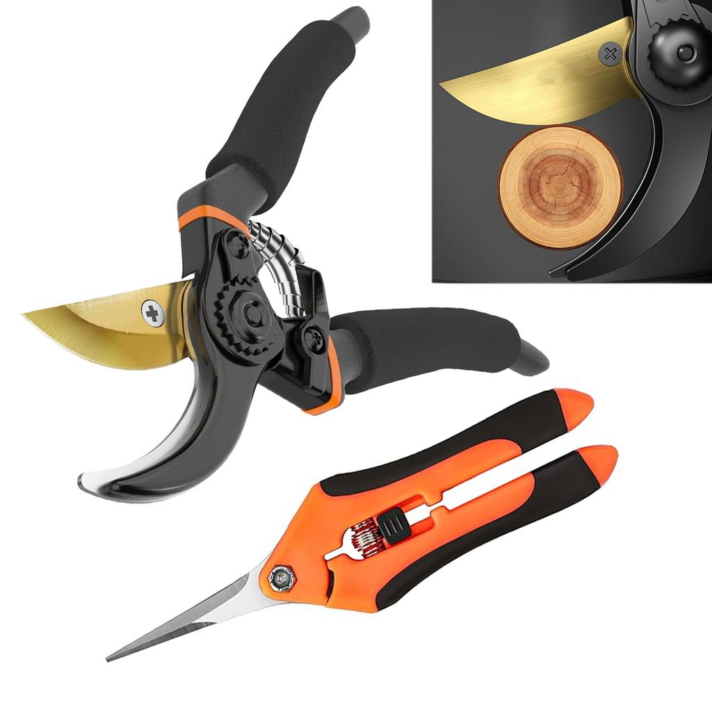 Bypass Pruning Shears, Gardening Scissors, Super Sharp Premium Garden Shears, Pruning Shears For Gardening, Garden Hedge Clippers Handheld Pruners