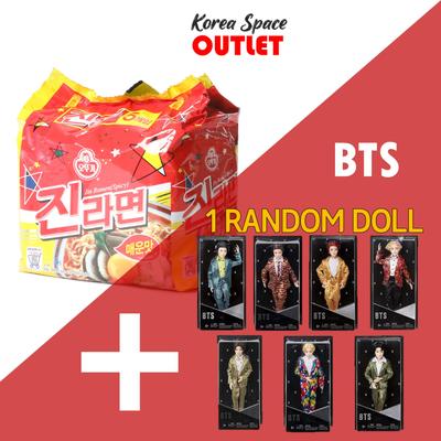Ottogi Ottogi Jin Ramen Spicy Flavor BTS Jin's Pick and BTS Doll Set