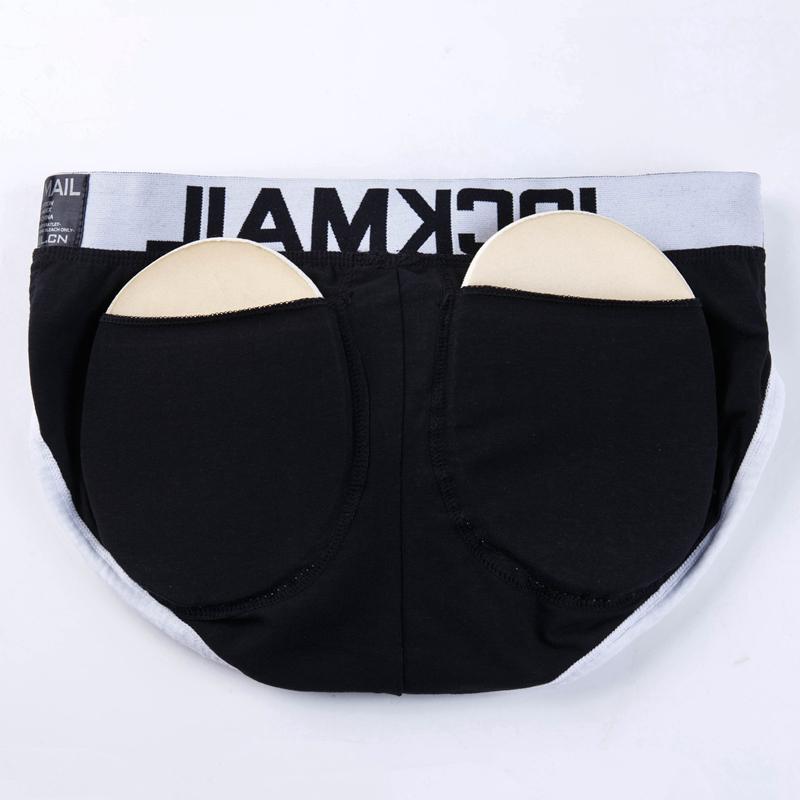 Briefs JOCKMAIL Adjustable Buttock Lift Buttock Augmentation Front and Back Removable Foam Pads Enhanced Men's Underwear