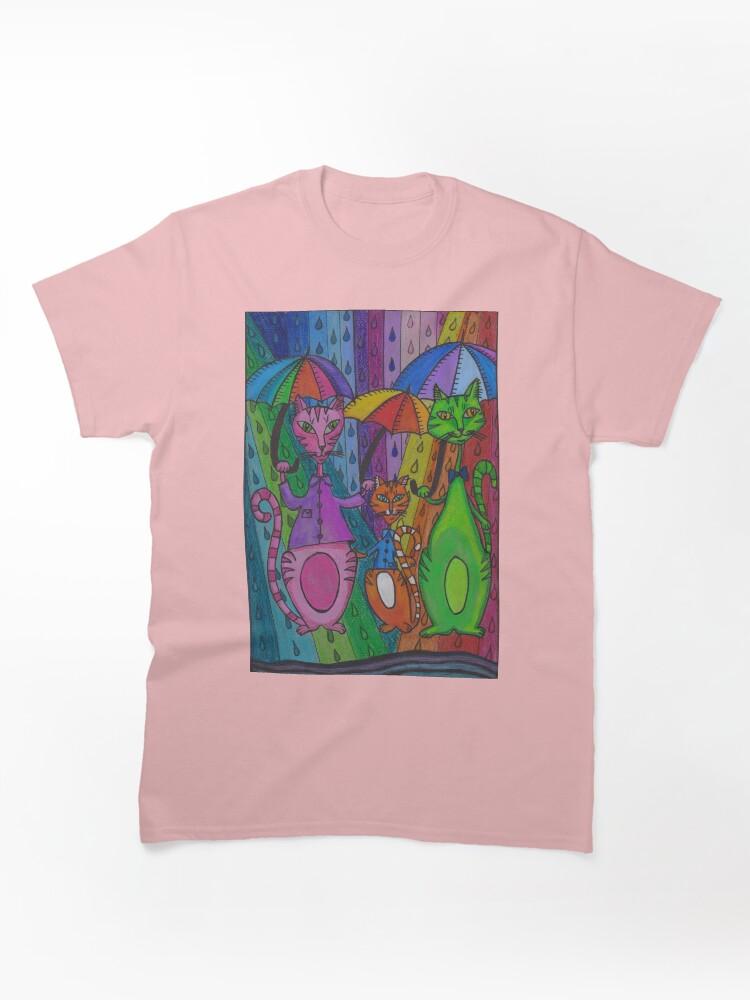 A Gathering of Cats Rainy Day Cats Classic Unisex T-Shirt
