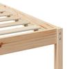 Brown Bed Frame with Headboard 75 x 190 cm Solid Pine Wood