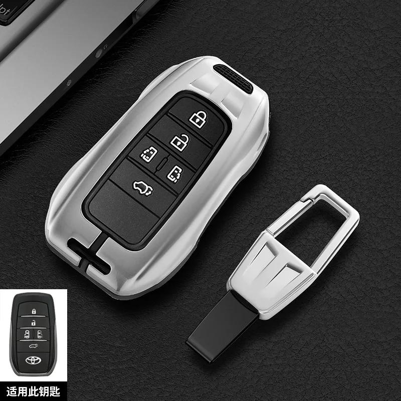 Gztcv2 5 6 Buttons Car Key Zinc Alloy Silicone Case Cover for Toyota Hybrid Vehicles Alphard Vellfire PREVIA Voxy Sienna 2021 2022