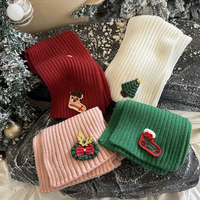 Children's Knitted Scarf - Warm, Versatile, Thick Winter Neck Warmer for Boys & Girls, Ideal Christmas Gift