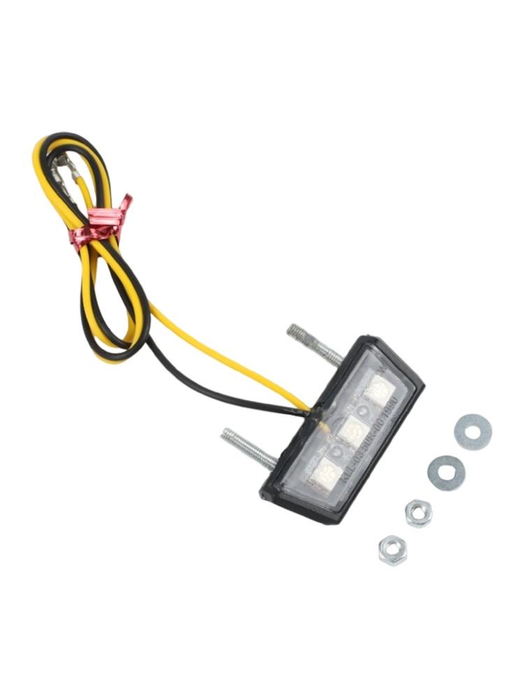 12V Motorcycle LED License Plate Light Waterproof with Multiple Color Options