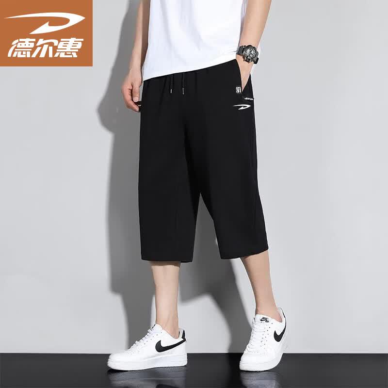 Deerhui Men s Summer Cotton Blend Casual Capris 4XL