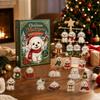 Calendario dell'Avvento di Natale per Cane Maltipoo con Cucciolo Carino Countdown Festivo Acrilico Regalo per Amanti dei Cani