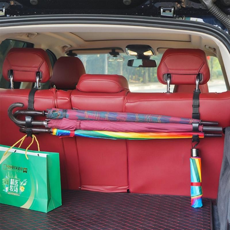 Car Seat Headrest Hook 2 Pack Hangers Storage Organizer Universal for Handbag Purse Coat Universal Fit Car SUV