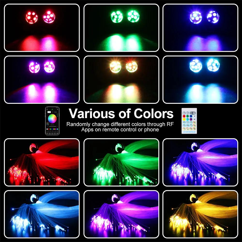 32W Twinkle Dual Port Fiber Optic Star Ceiling Kit With Meteor Effect APP Car Roof Stars Fiber Optic for Car Ceiling Lighting