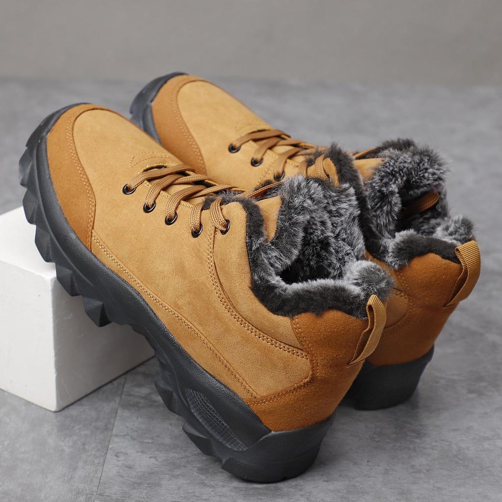 Men's Lightweight Winter Snow Boots with Warm Velvet Lining