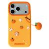 Für iPhone 17 Pro Silikonhülle Niedlicher Orangenförmiger Anhänger Stoßfeste Handy-Rückseite