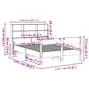 VidaXL Lit bibliothèque sans matelas cire marron 140x200 cm pin massif 3322989