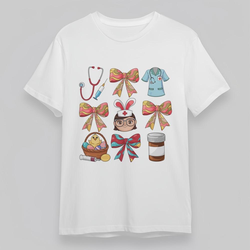 

Women s Plus Size T-Shirt Nurse Cartoon Character Medical Tool Graphic Tee USA M