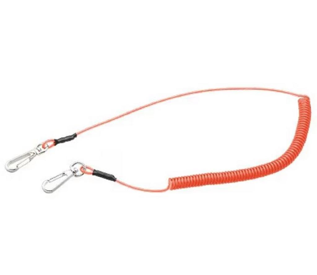 SHIMANO RP-004C Cordón de seguridad de alambre con mosquetón, 50 kg, prueba roja, 745392