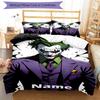 3pcs Custom Name Joker Bedding Set Duvet Cover Closure Includes 1 Duvet Cover & 2 Pillowcases, Soft and Comfortable for All Seasons.