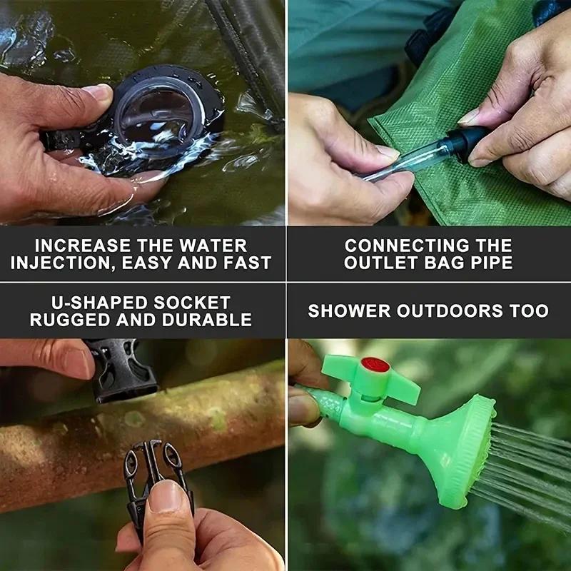 1PC 20L Shower Bag Outdoor Bathing Bag Bath Toilet Water Bag Camping Camping Equipment Hiking Accessories Camping Gear