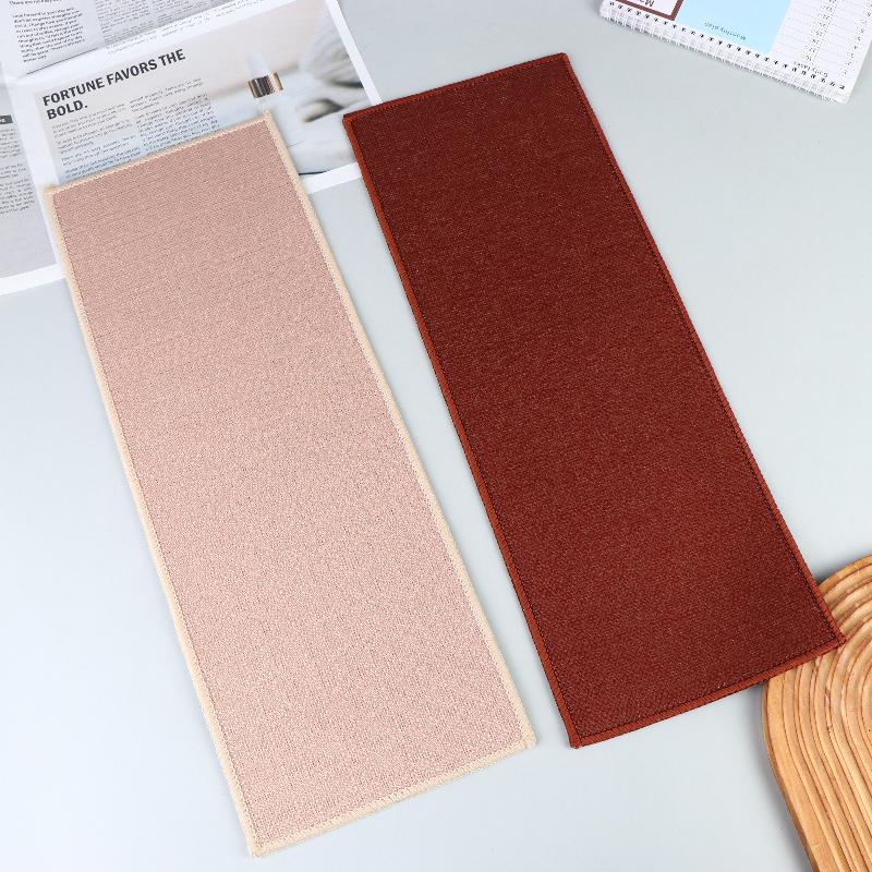 Durable Imitation Linen Stair Treads Non-Slip Water Absorption Floor Mat Noiseproof Washable Home Steps Protective Mat Pets Safe