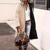 Women's medium and long coat, thickened and warm, loose hooded, women wearing cotton-padded clothes on both sides