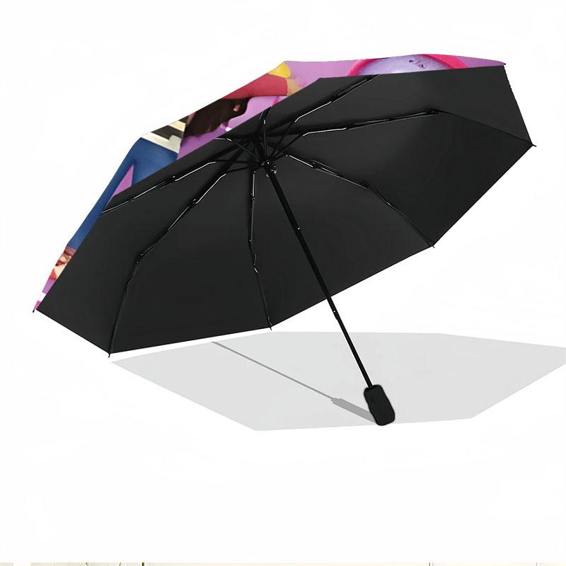 Gabby's Dollhouse Print Automatic Open Close Umbrella, Portable Foldable Umbrella, for Outdoor Commute Camping Trip, Ideal Birthday Gift