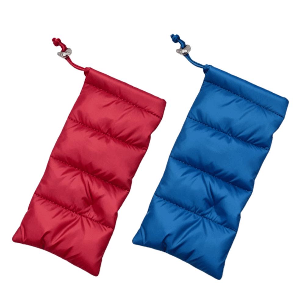 Down Jacket Quilted Padded Eyeglass Case Drawstring Soft Spectacle Case Shockproof Lightweight Sunglasses Storage Bag Outdoor