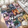 Custom Name Personalized Demon Slayer Print Carpet, Versatile Home Decor Rug, for Playroom, Apartment, Balcony, Entryway, Hallway Gift