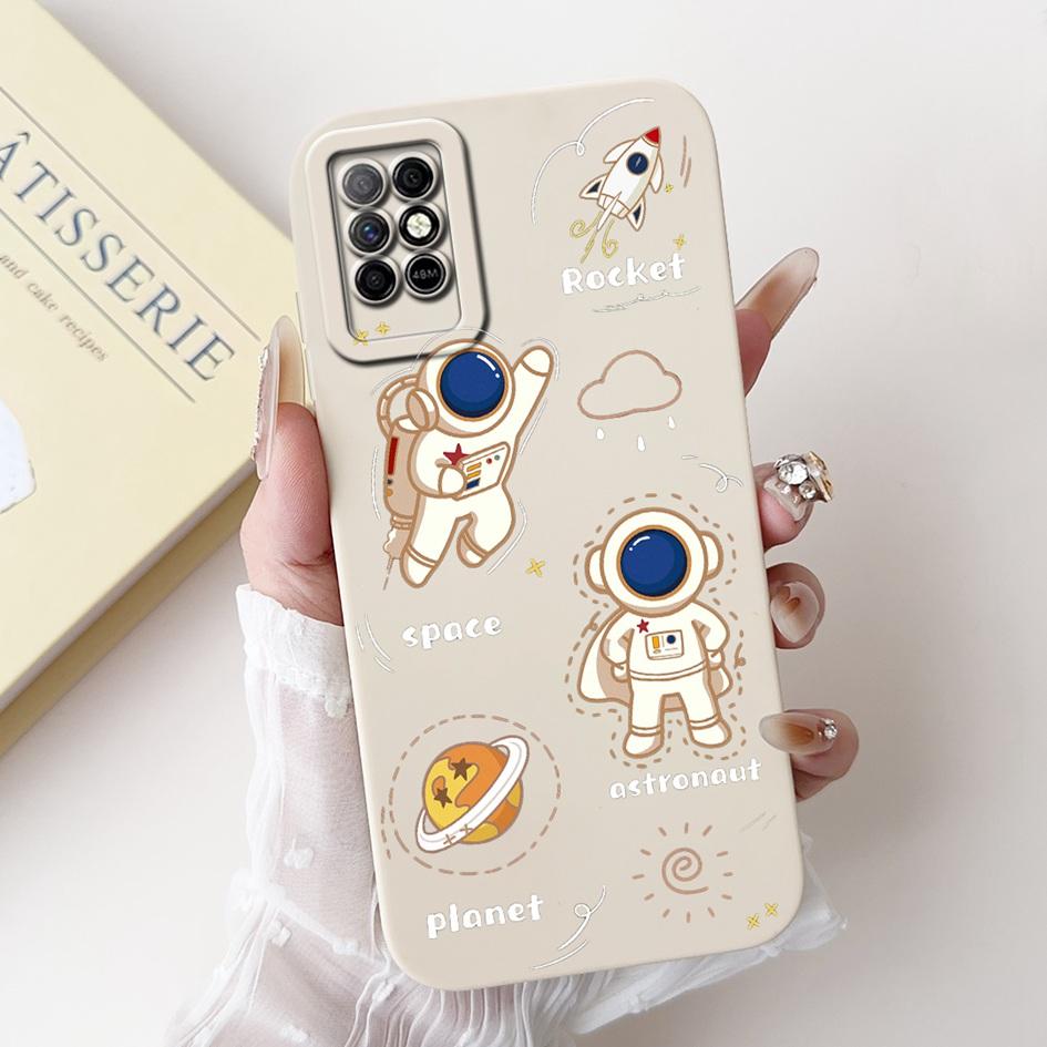 For Infinix Note 8 8i 2020 Case Lovely Astronaut Soft Silicone Funda Shockproof Matte Cover For Infinix Note8 Note8i Phone Cases