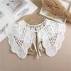 Summer Bow Tie Shawl White Fake Collars for Women Removable Dress Detachable Collar Wrap Shawl  False Collar Decor